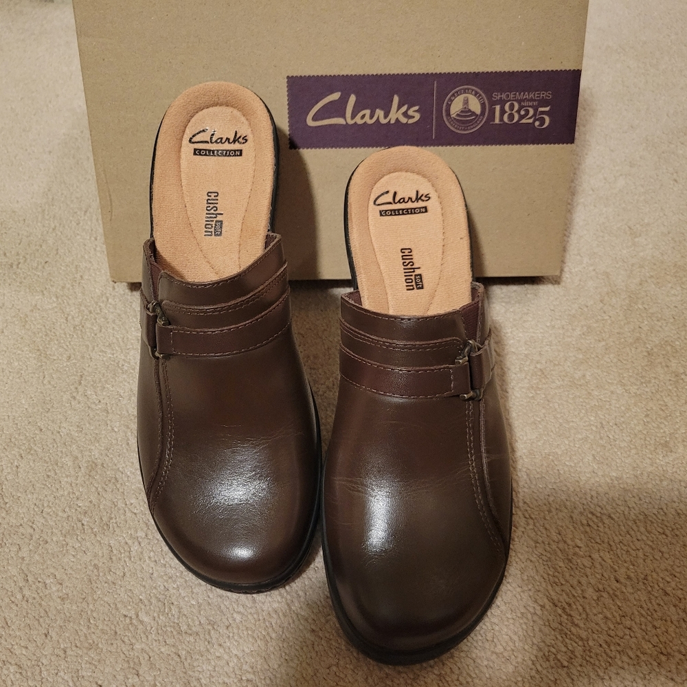 Clarks Women's Hayla Marina Brown Comfort Clogs size 8 NWT